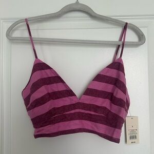 NWT Striped Linen Blend Crop Top ~ a new day from Target